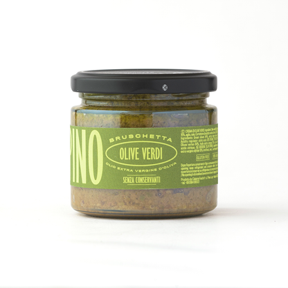 Famiglia Crispino Green Olive Bruschetta Spread — Tapenade Style Italian
