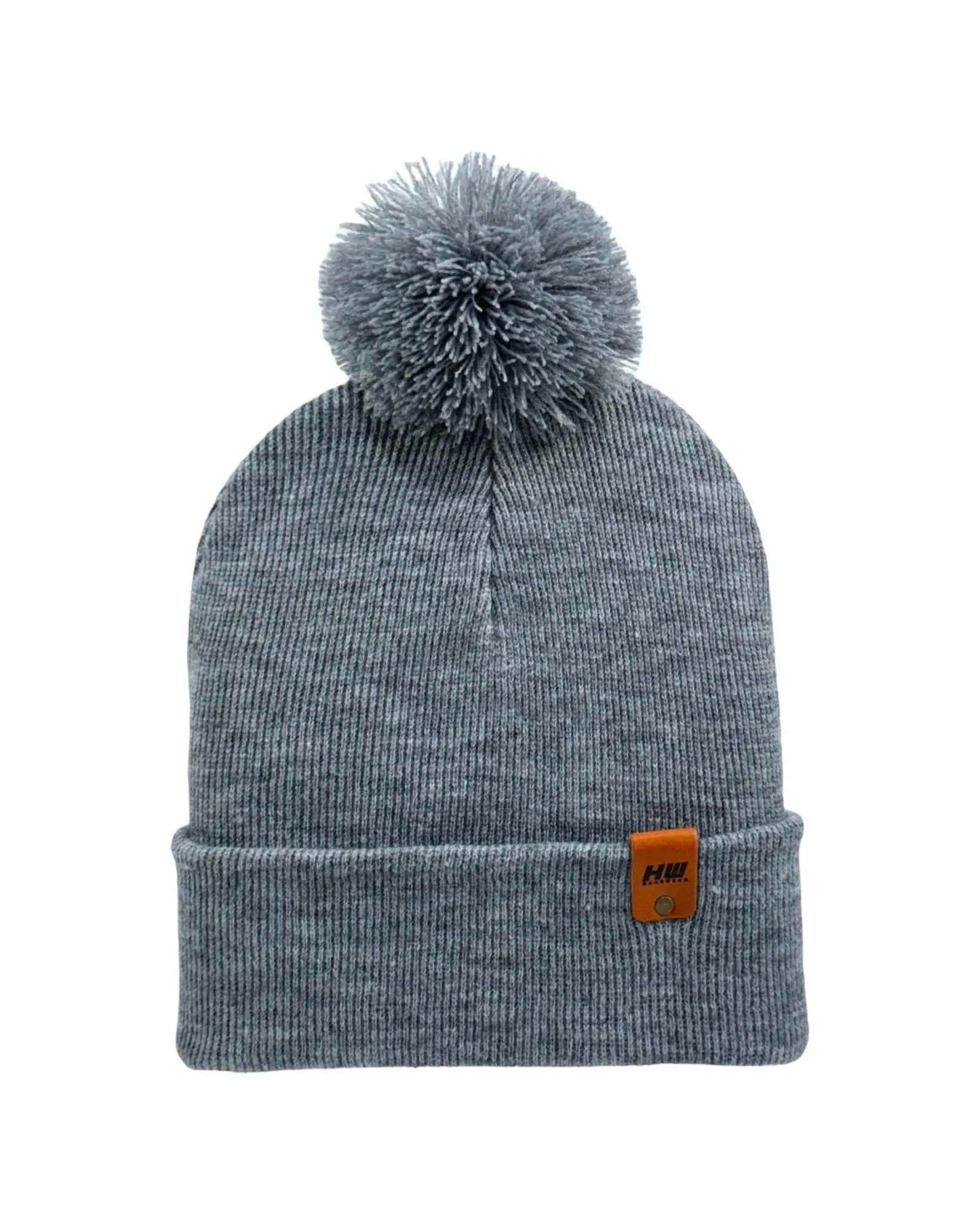 Classic Cuffed Pom Pom Beanie, Koala Gray