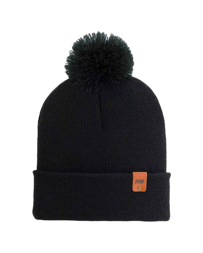 Classic Cuffed Pom Pom Beanie, Midnight Black