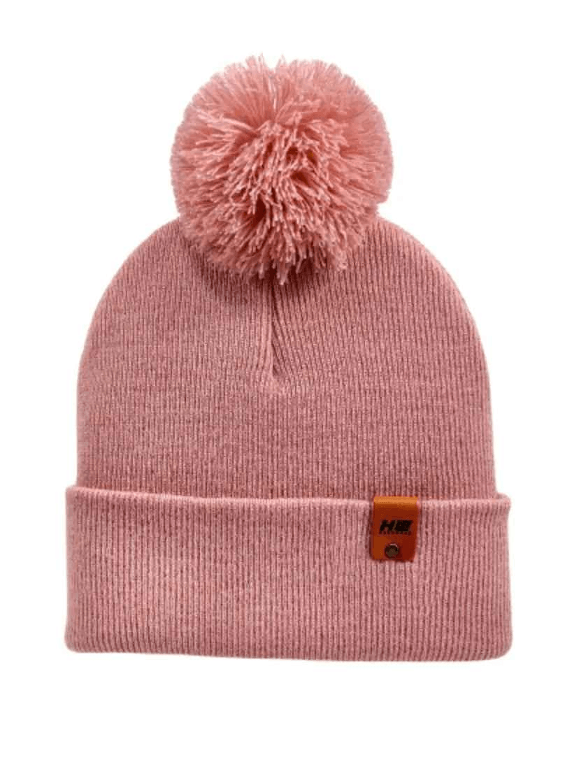 Classic Cuffed Pom Pom Beanie, Pearl Pink