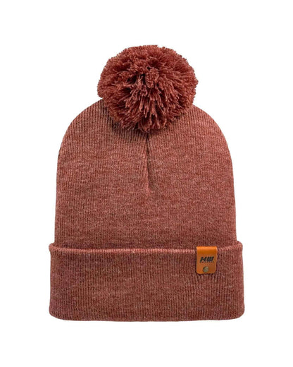 Classic Cuffed Pom Pom Beanie, Rusty Burgundy