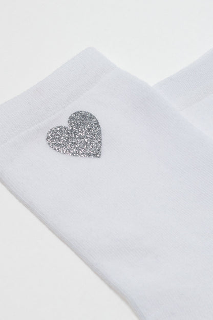 Cotton Socks Conte Classic 427 - Shimmering Heart Pattern