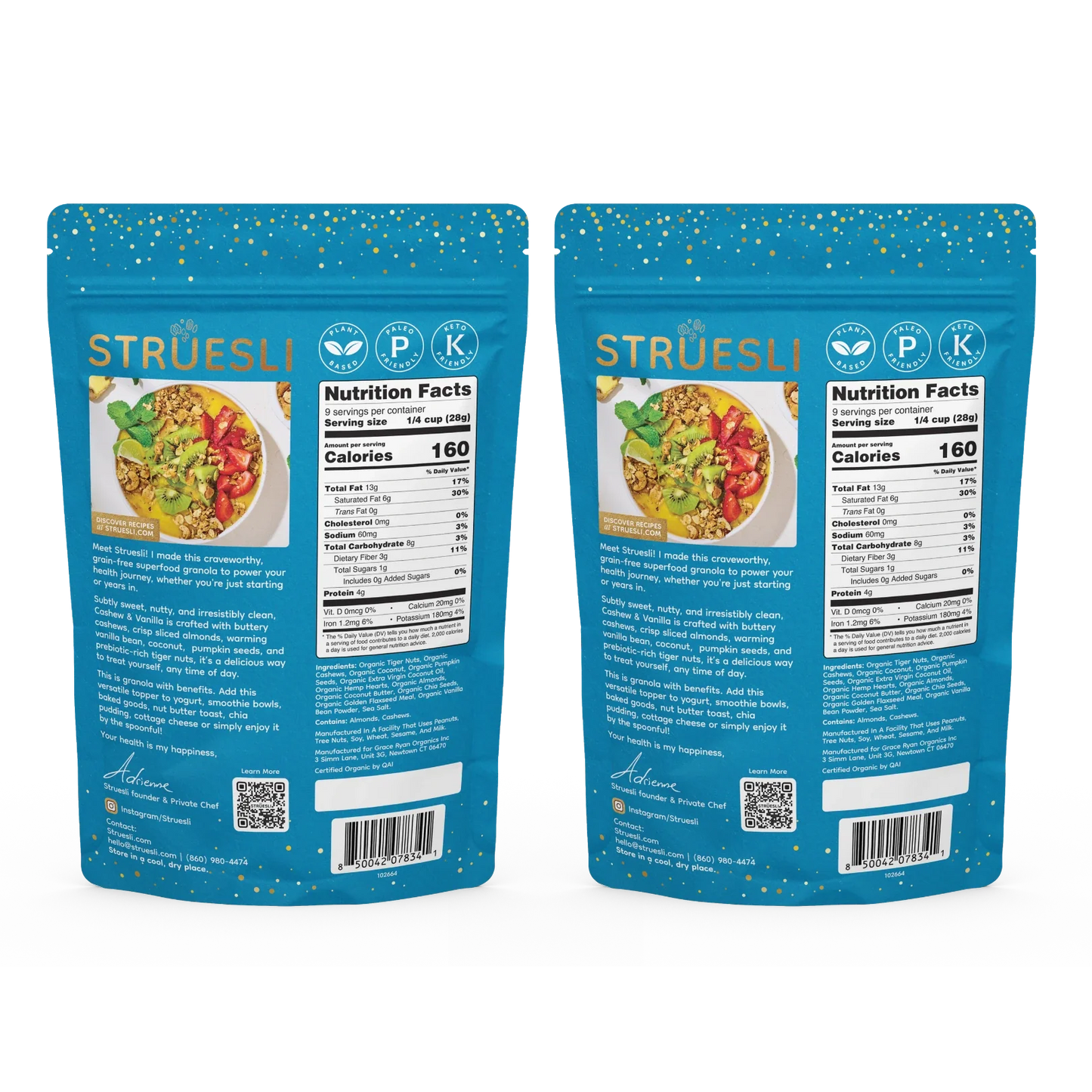 Struesli Organic Granola | Cashew & Vanilla