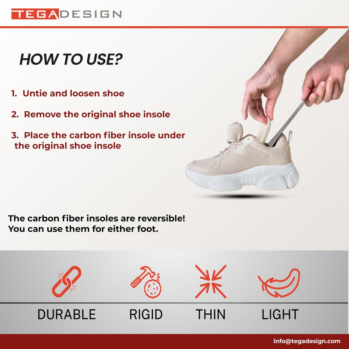 Kid's Carbon Fiber Insole For Idiopathic Toe Walking