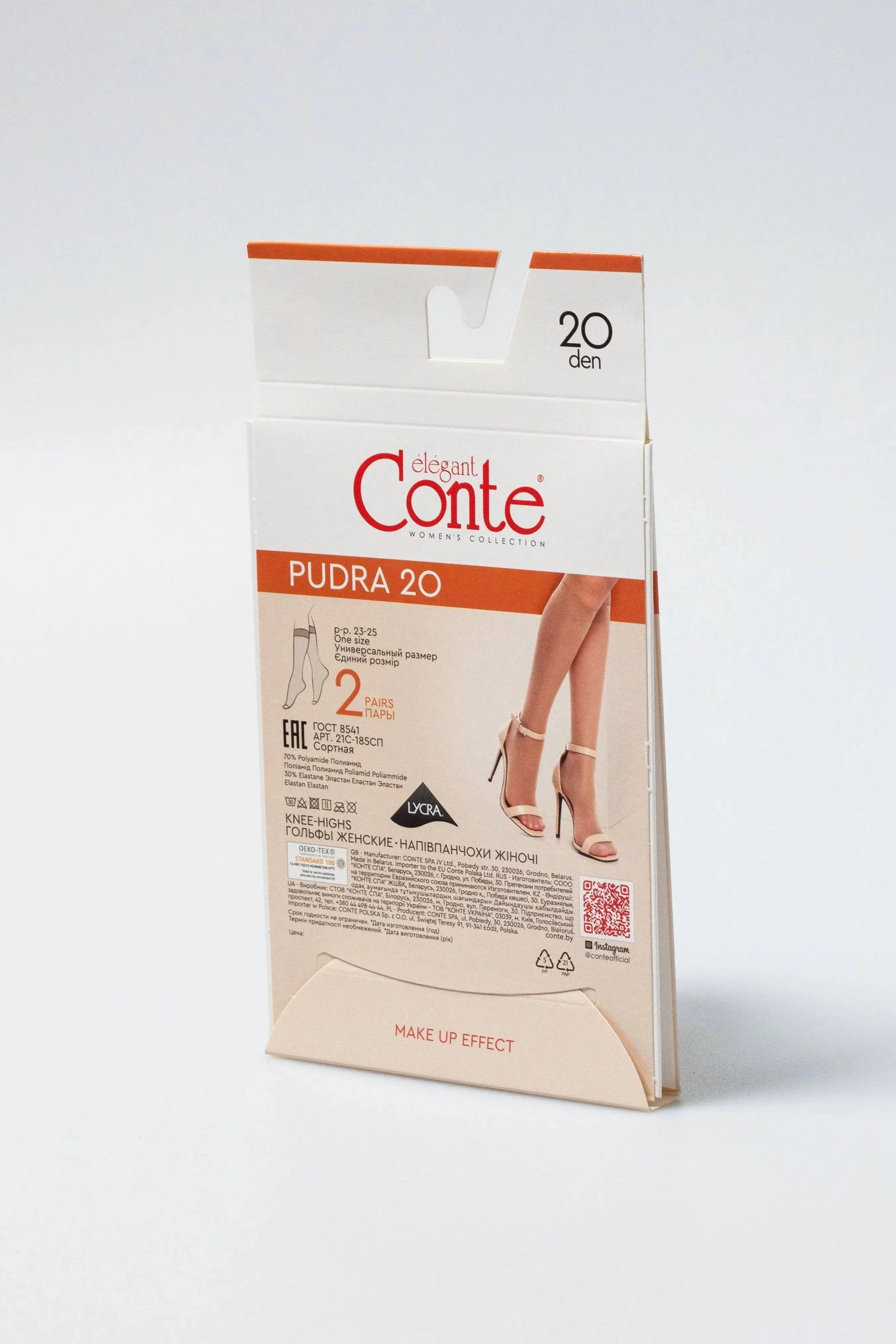 Knee Highs Conte Pudra 20 Den (2 pairs)