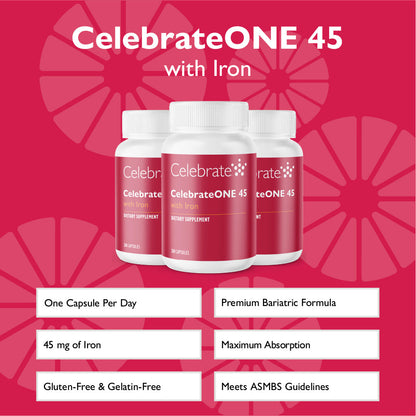 CelebrateONE 45 Once Daily Bariatric Multivitamin Capsule With Iron