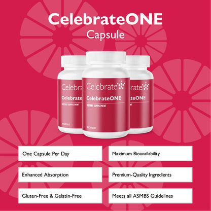 CelebrateONE Bariatric One A Day Multivitamin Capsules, Iron Free