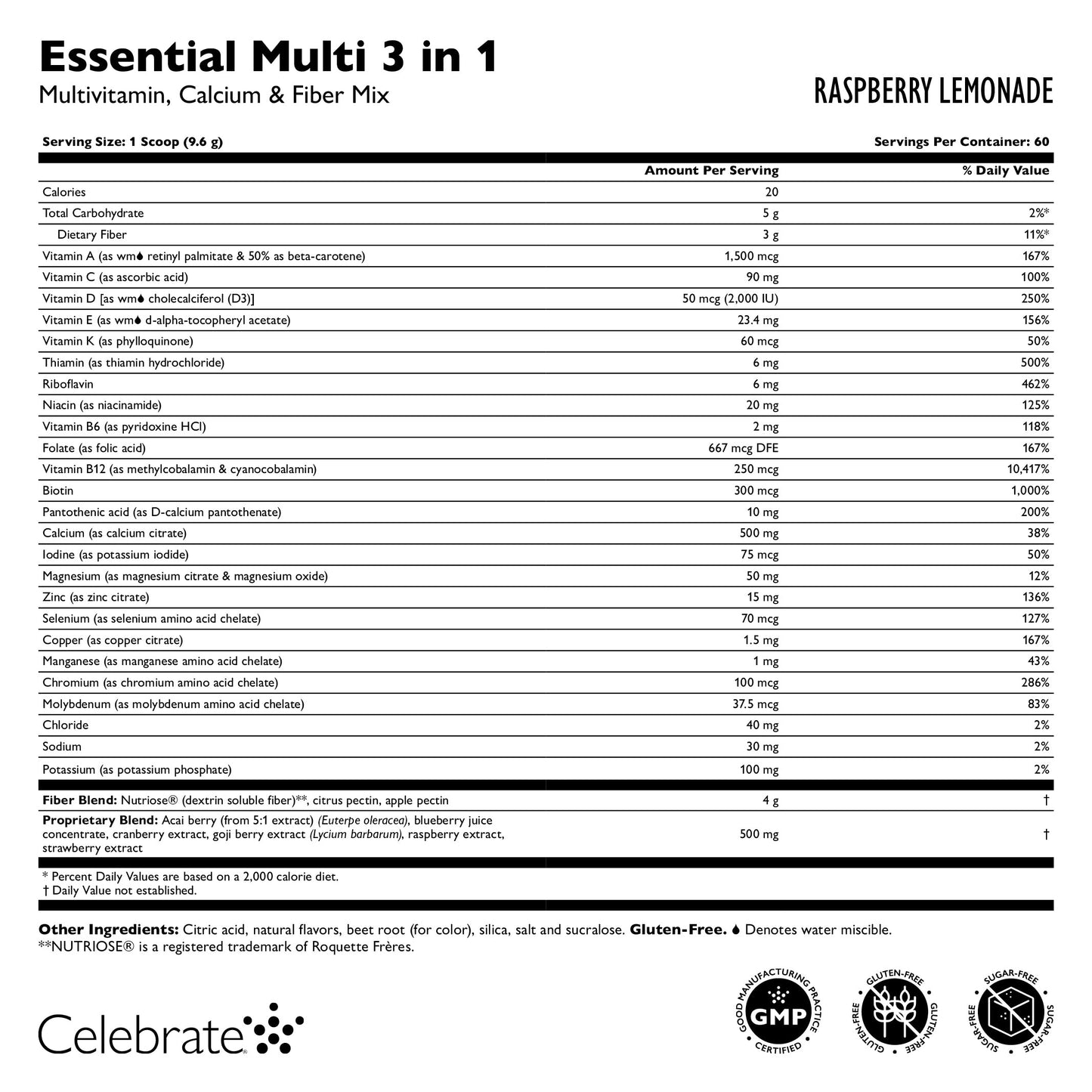 Essential Multi 3 in 1 Multivitamin Drink Powder With Calcium