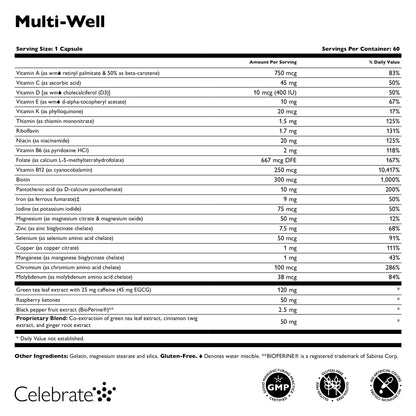 Multi-Well Weight Loss Multivitamin Capsules