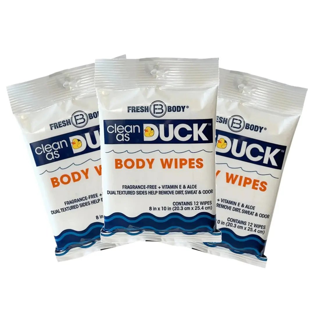 Clean As Duck Body Wipes 12ct (all quantity)