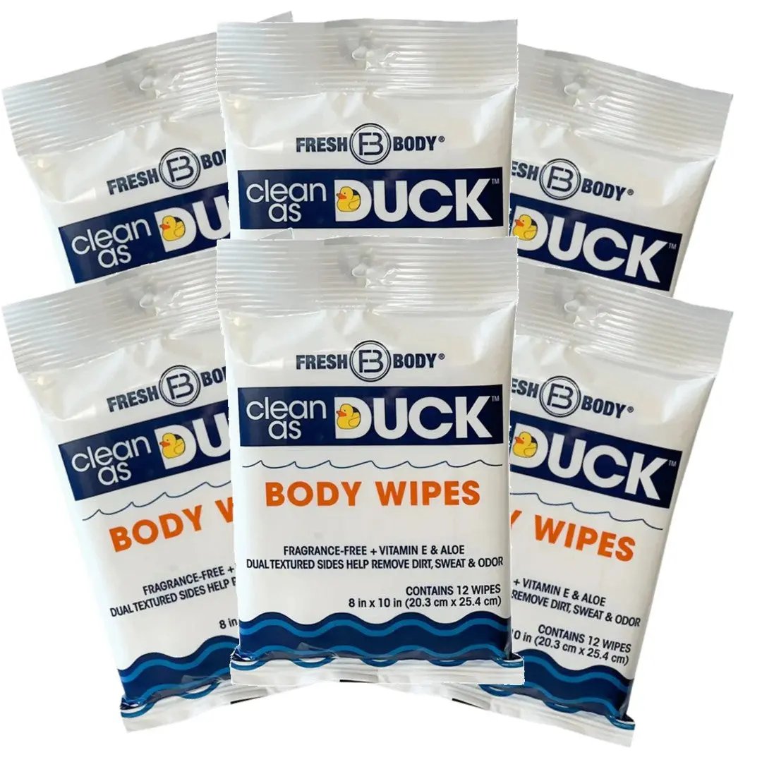 Clean As Duck Body Wipes 12ct (all quantity)