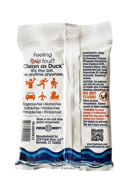 Clean As Duck Body Wipes 12ct (all quantity)