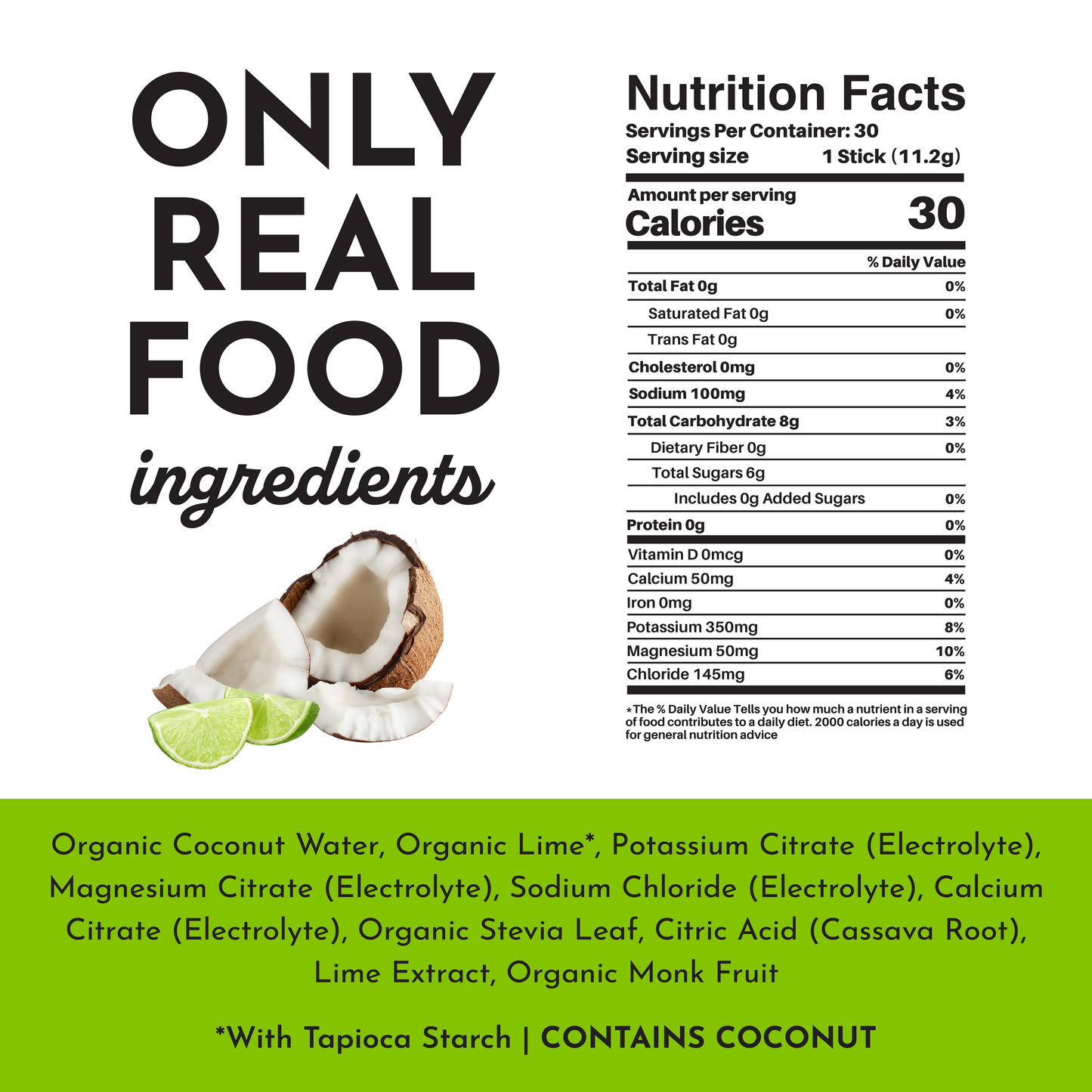 Coconut Lime Electrolytes Stick