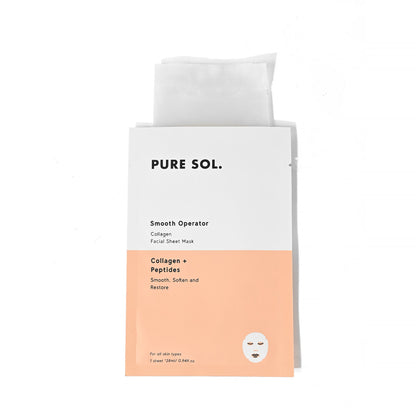 PURE SOL. Beauty Smooth Operator Beauty Collagen Sheet Mask