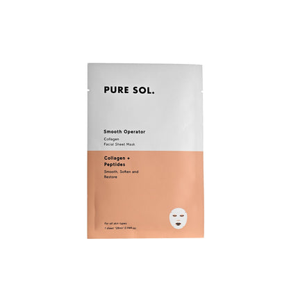 PURE SOL. Beauty Smooth Operator Beauty Collagen Sheet Mask