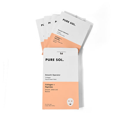 PURE SOL. Beauty Smooth Operator Beauty Collagen Sheet Mask