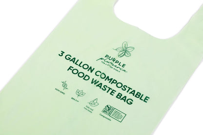 Compostable Kitchen Garbage Bags – 13 Gallon & 3 Gallon Sizes. Durable & Leak Proof