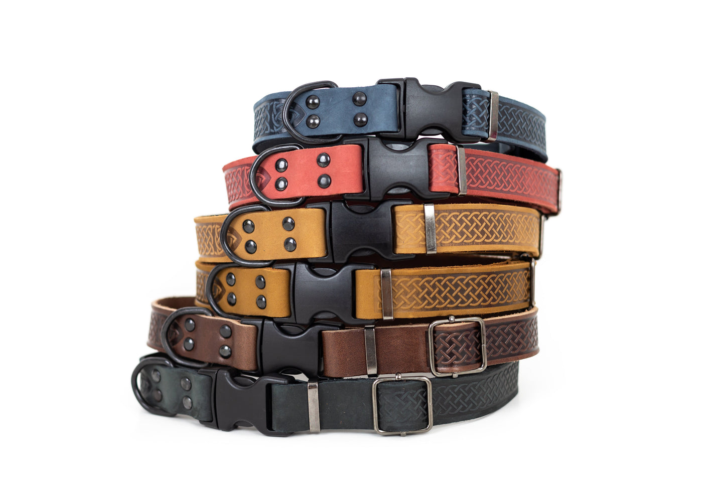 Celtic Sport Quick-Release Leather Dog Collar
