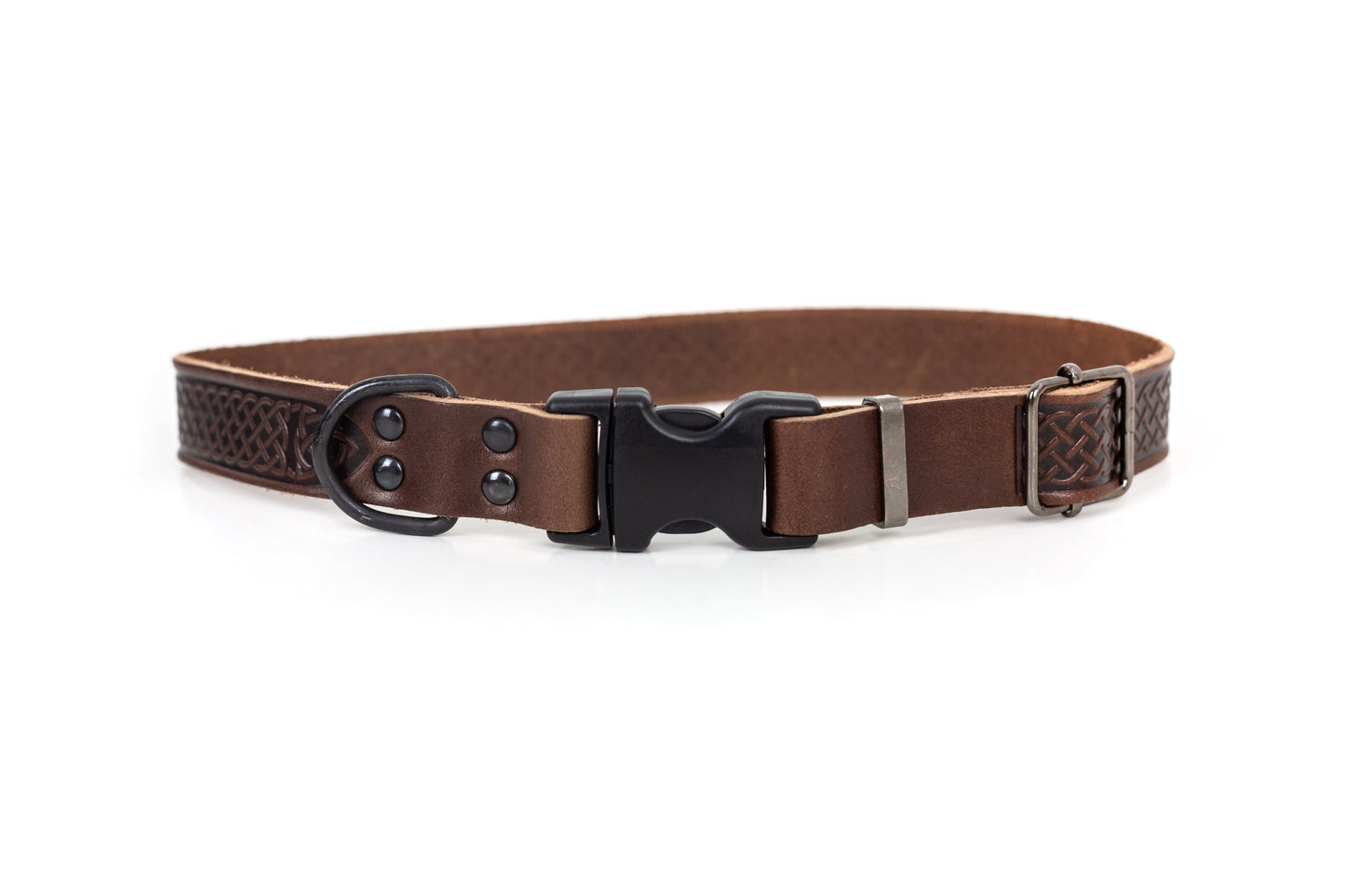 Celtic Sport Quick-Release Leather Dog Collar