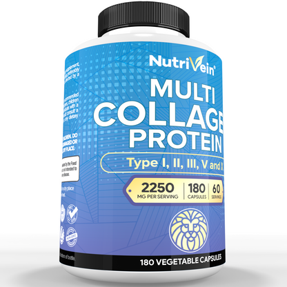 Nutrivein Premium Multi Collagen Pills 2250 mg  - 180 Capsules