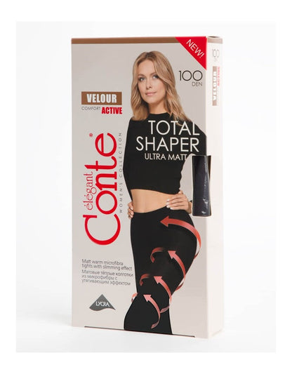 Conte Velour Active 100 Den - Microfibra Opaque Shaper Women's Tights (19С-123СП)