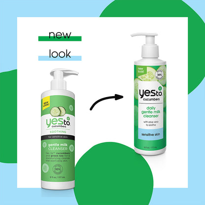 cucumbers daily gentle milk cleanser with aloe vera to soothe sensitive skin