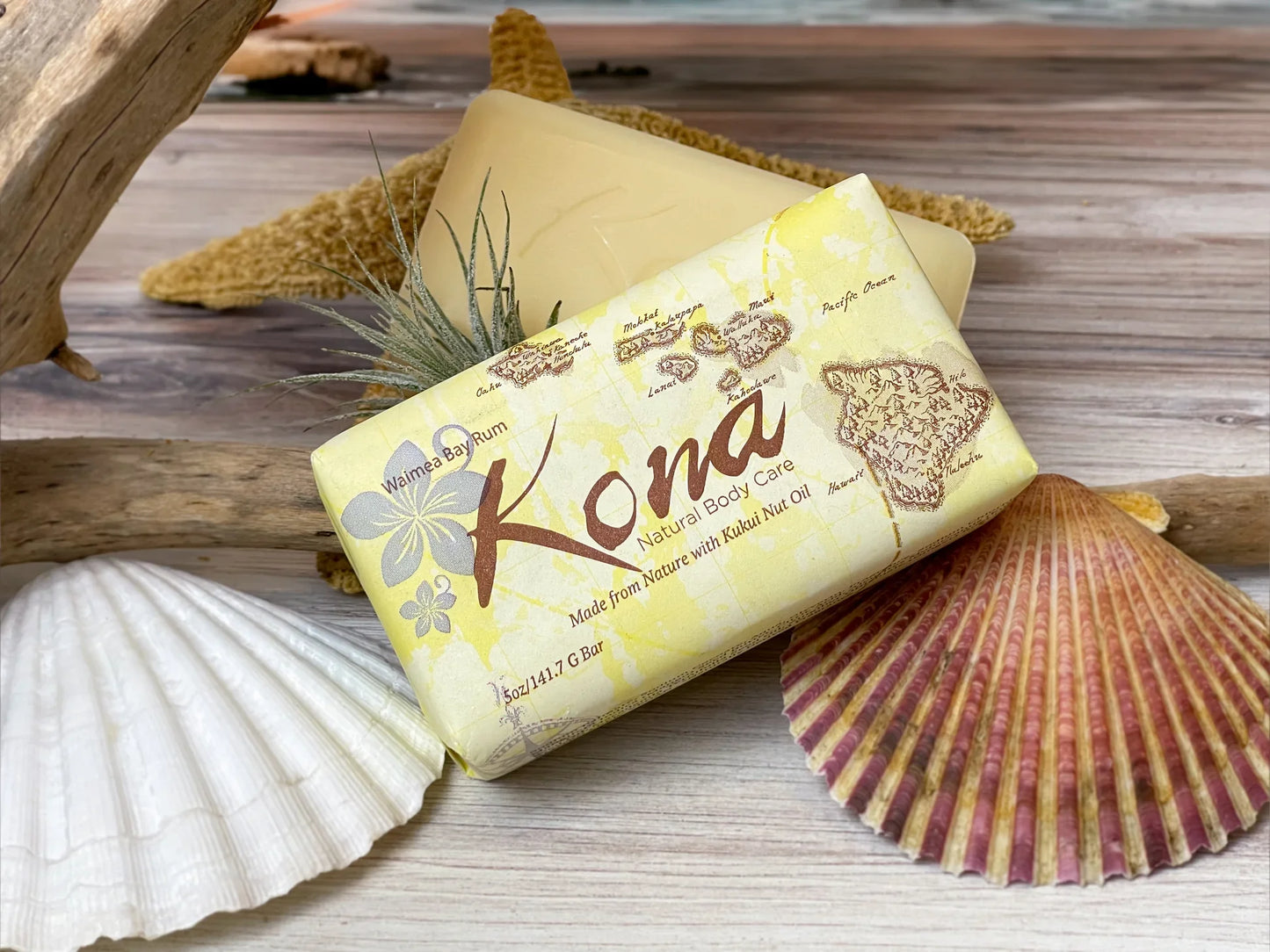 Kona Natural Body Care - Waimea Bay Rum Bar Soap, 5 oz - Natural Soap for Men