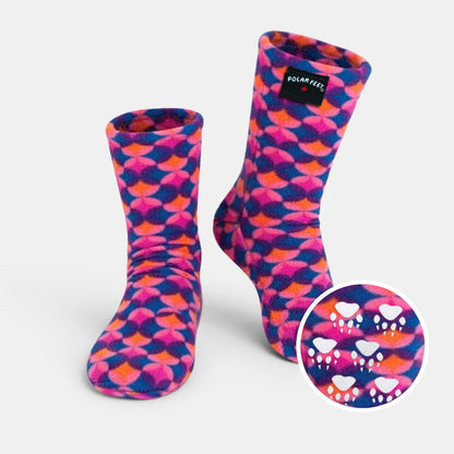 Kids' Nonskid Fleece Socks - Art Deco