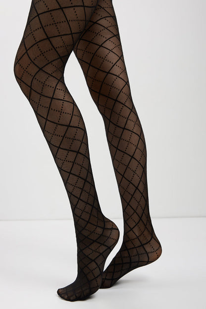 Fantasy Tights Conte Design - Diamond Pattern and a Mesh Effect