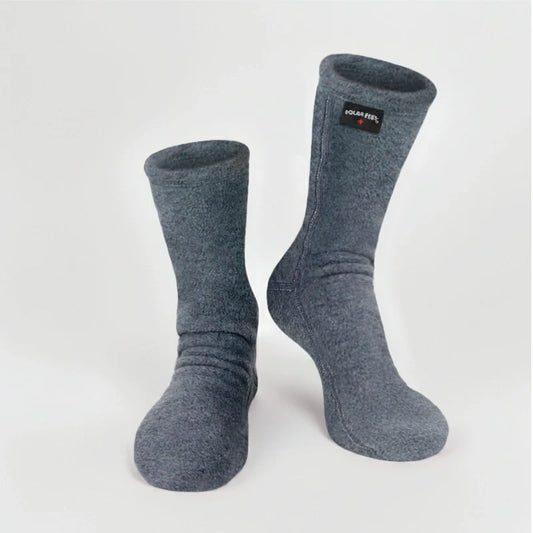 Polar Feet Fleece Socks - Soft Grey