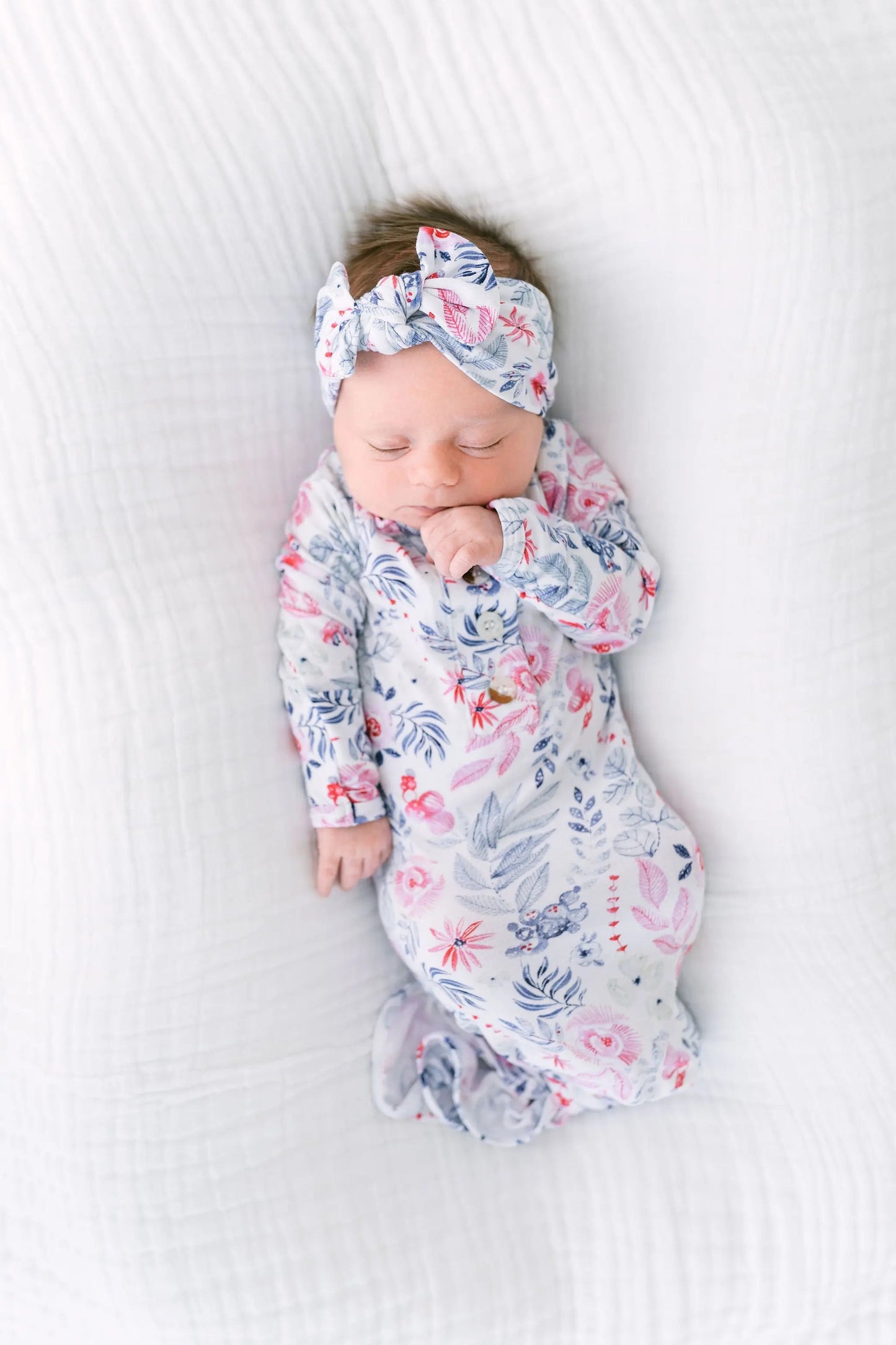 Baby Gowns, Newborn Gowns, Infant Gowns - Newborn Girl Clothes - Dusty Rose
