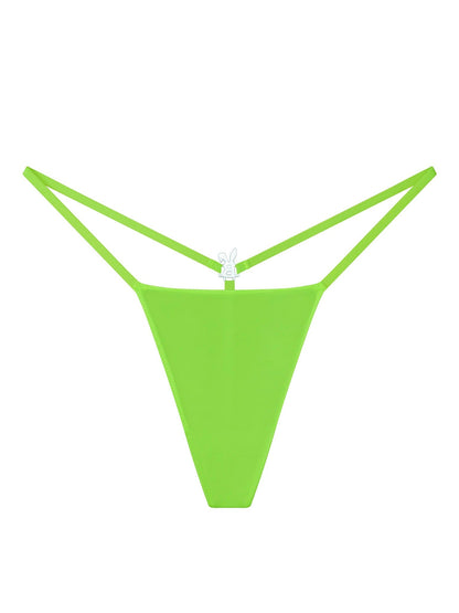 ICED OUT G-STRING IN NEON GREEN