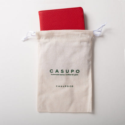 Leather Passport Wallet with RFID - Tan