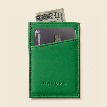 Minimalist Wallet With RFID Protection - Green
