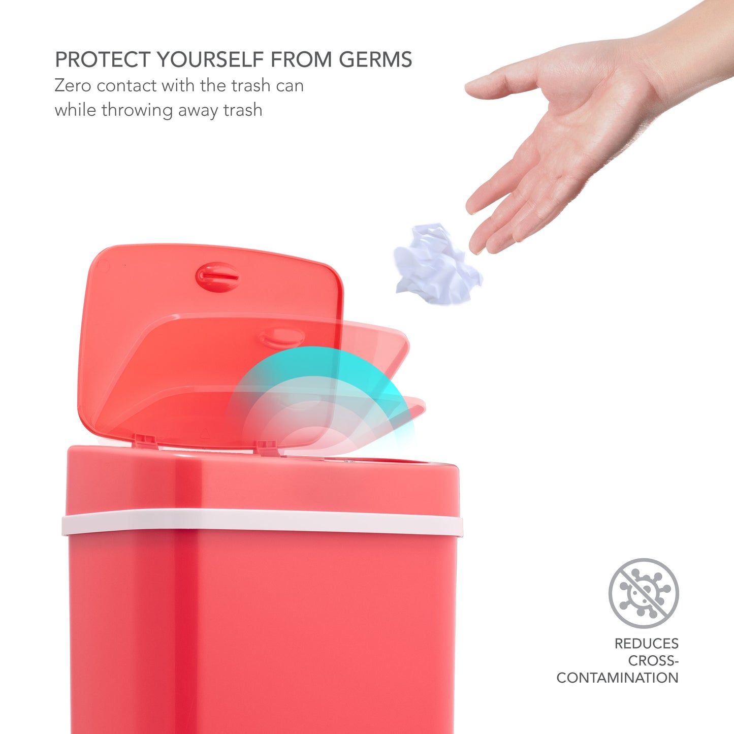 Rectangular Motion Sensor Trash Can 3.2 Gallon ABS | DZT-12-5