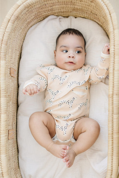 Organic Cotton Long Sleeve Bodysuit - Dalmatian