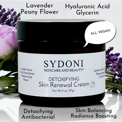 MOST LOVED! DETOXIFYING SKIN RENEWAL CREAM WITH LAVENDER AND PEONY FLOWER Net. Wt. 2oz. (57g)