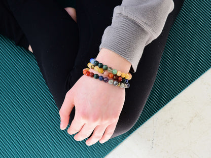 Rainbow Love Bracelet - Natural Gemstone Chakra Pride Bracelet