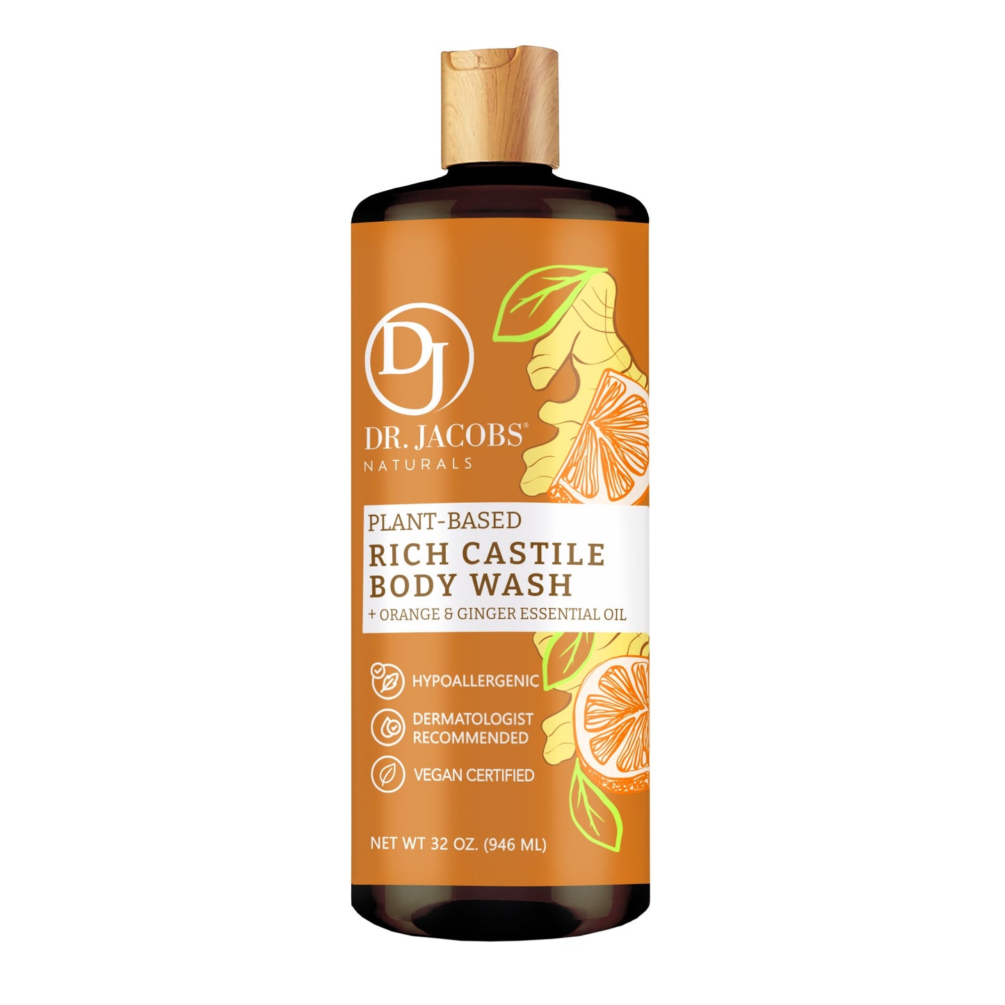 Orange & Ginger Castile Body Wash (All American)
