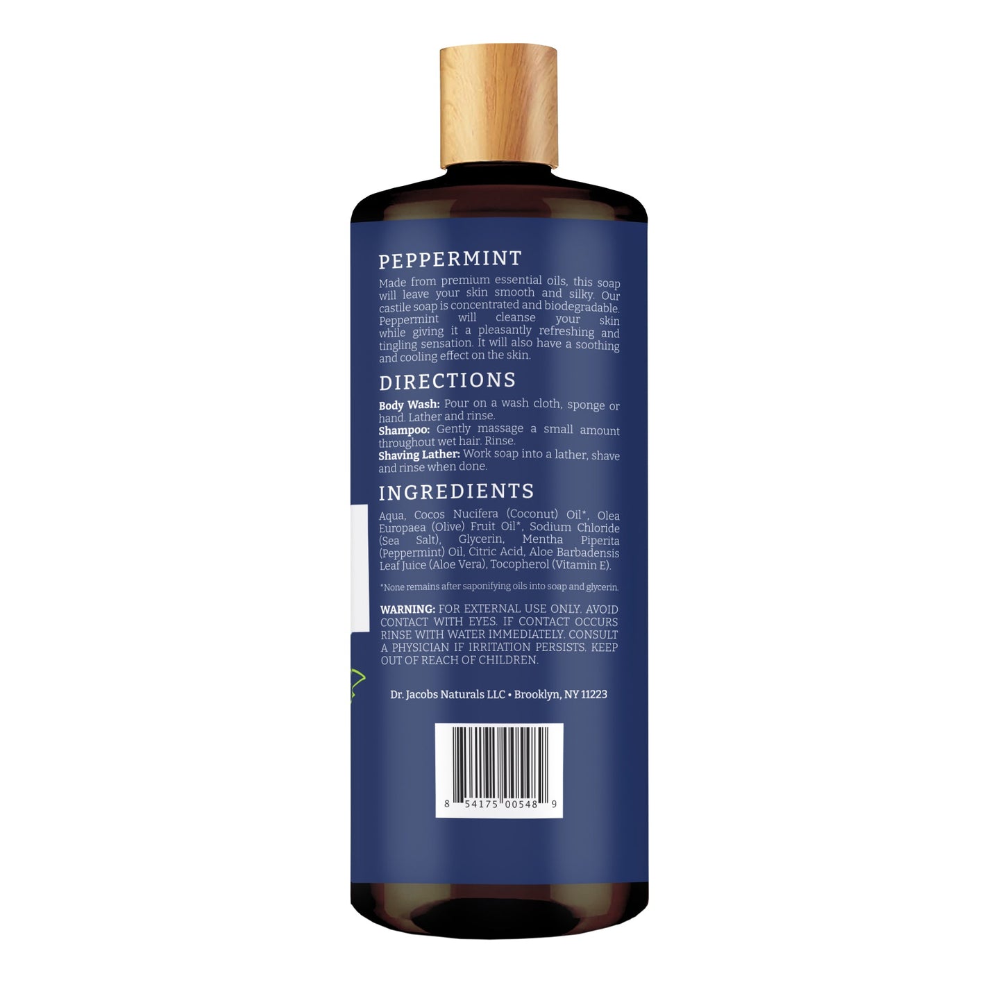 Peppermint Castile Body Wash (All American)