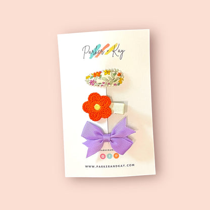 Baby 3-Piece Hair Clips Variety Set