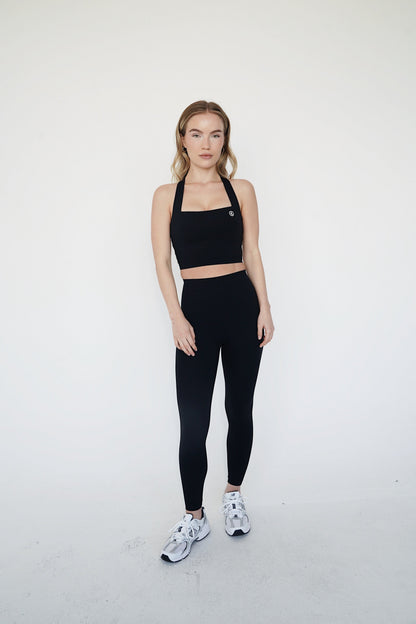 I Am Wonderful Halter Neck Black Bra