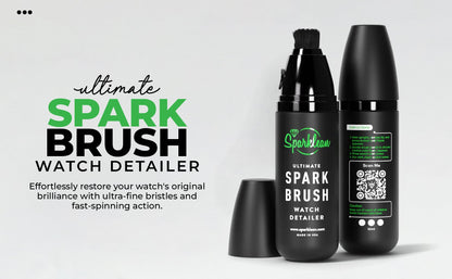 SparkBrush™ by Sparklean® — Soft-Bristle Watch & Jewelry Cleaner + Microfiber Cloth