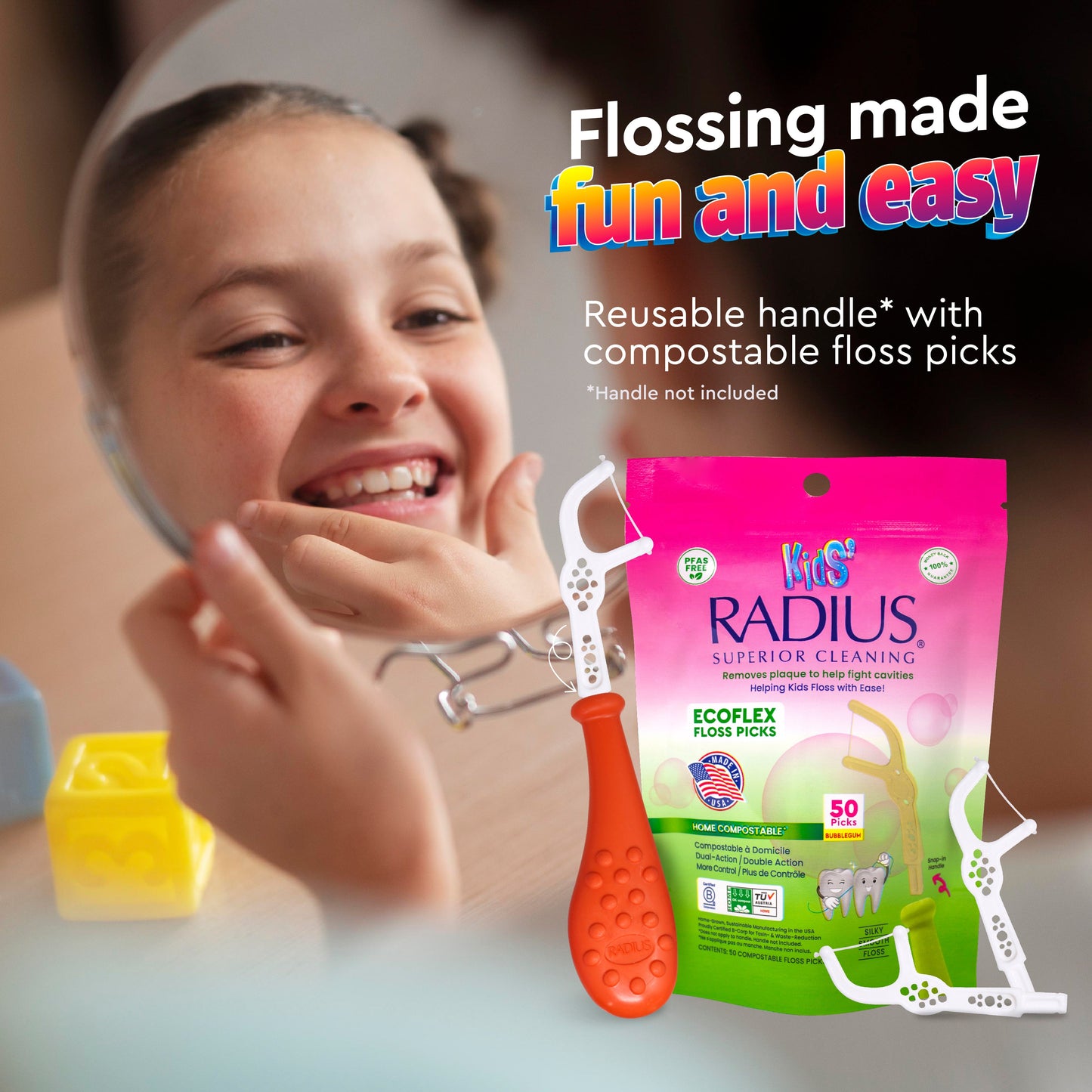 EcoFlex™  Starter Kit: Handle + 14 Count Picks