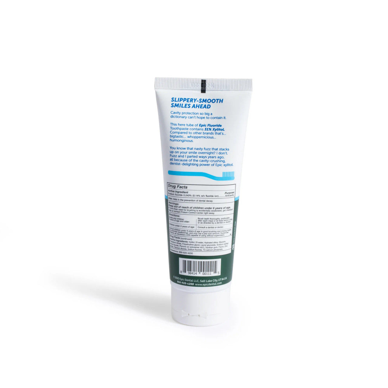 Epic Dental Toothpaste : Fluoride &  Xylitol  - Spearmint, 4.9 Oz