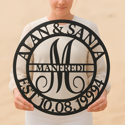 Elaborate Name Personalized Gifts - Custom Metal Sign, Split Letter