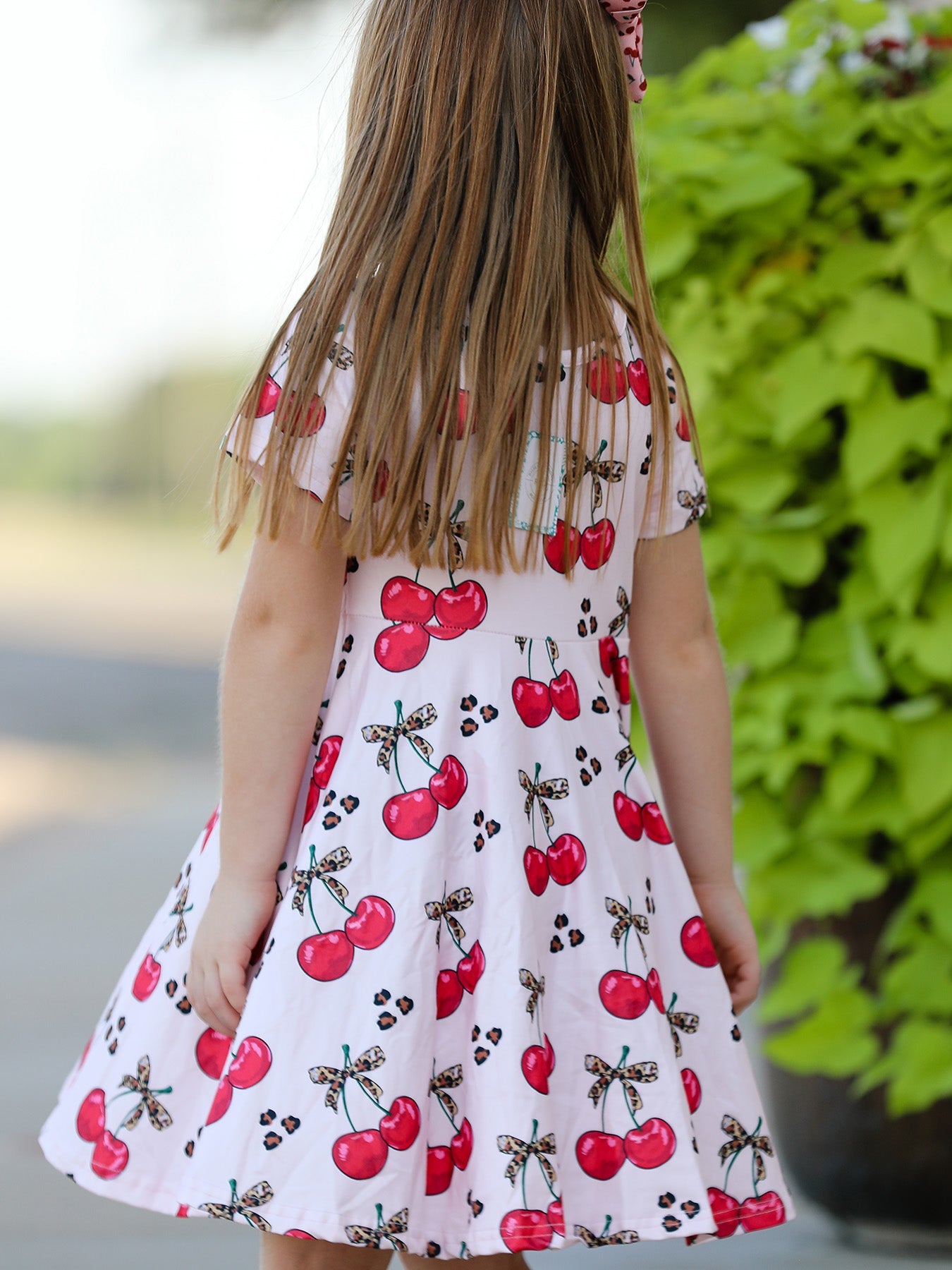 Cherry Milk Silk Girls Dress