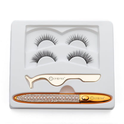 No-Glue Lash Kit – Waterproof Liner, Reusable Lashes & Vegan Formula