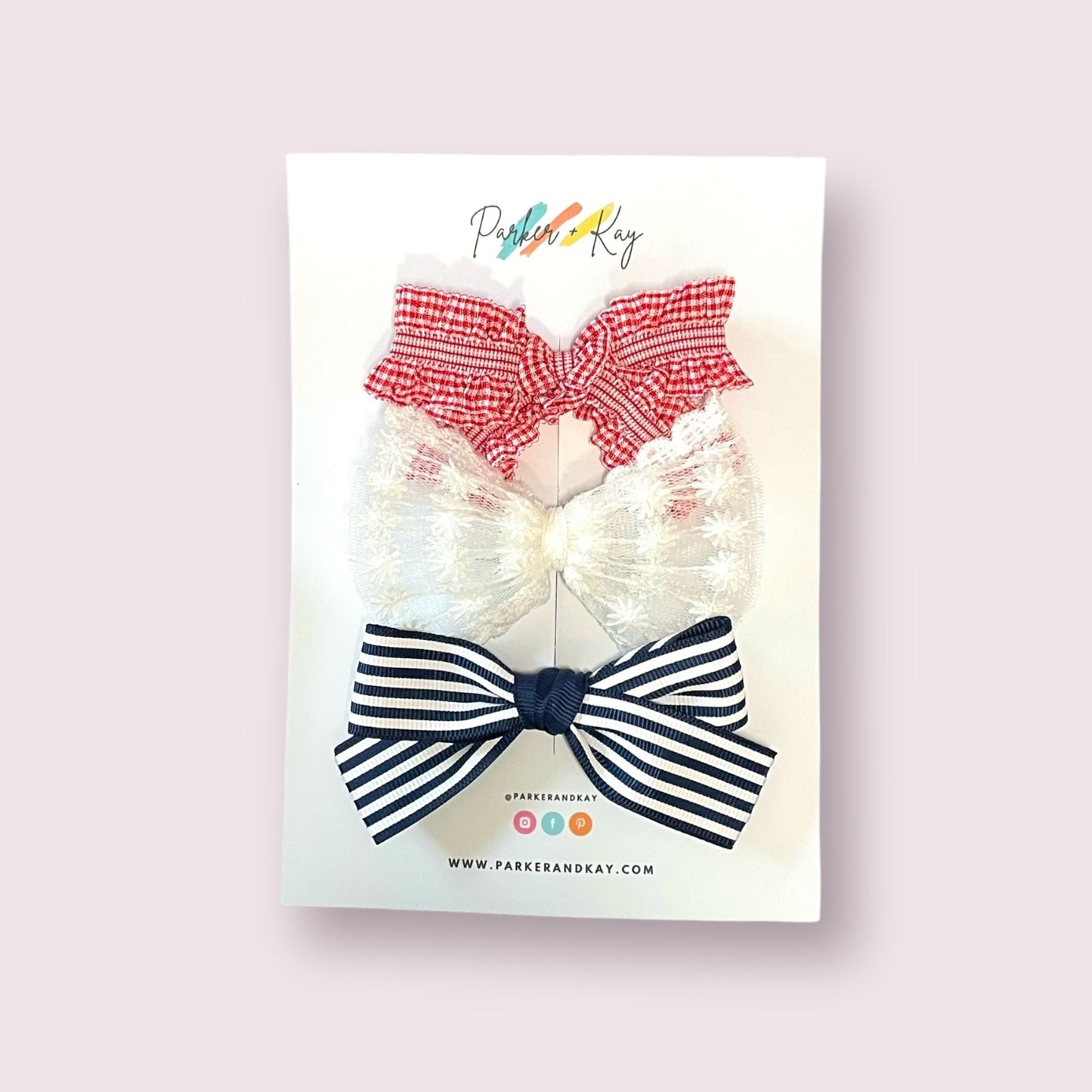 Little Liberty Hair Bow Trio