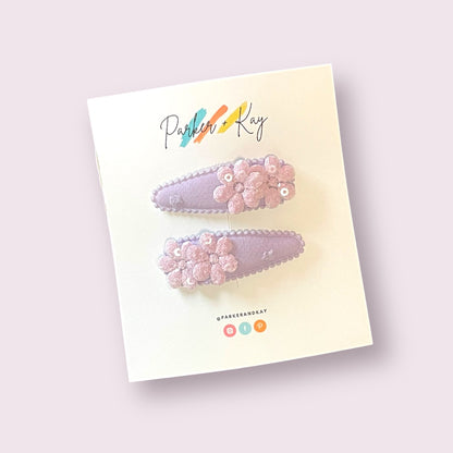 Sparkling Bloom Snap Clips